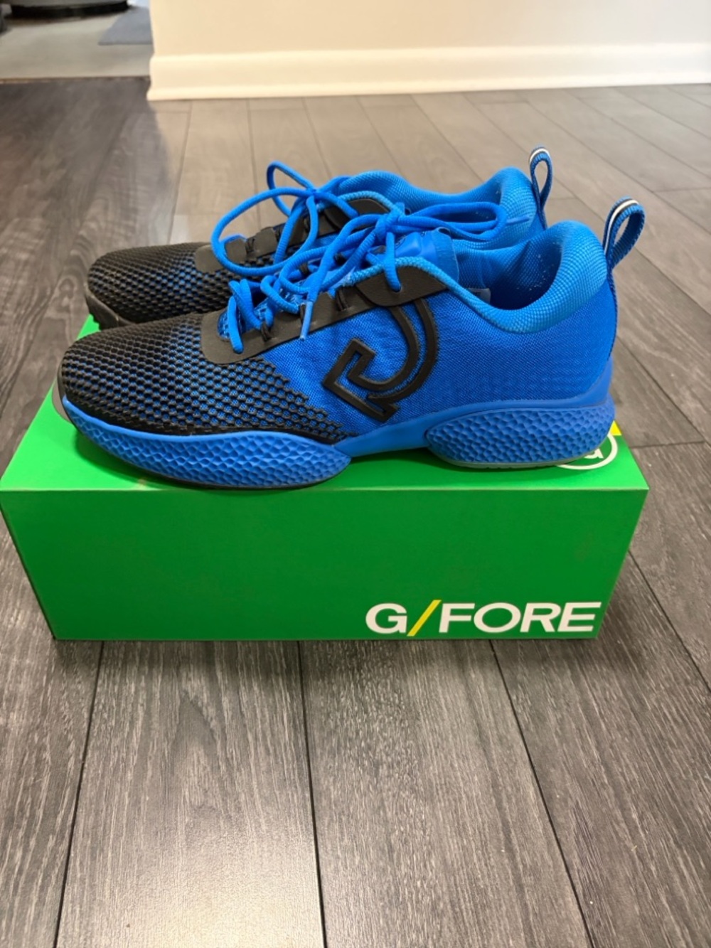 G/FORE Mens QRT1 Bright Blue and Black GOLF Sneakers Size 11 - Picture 10 of 10